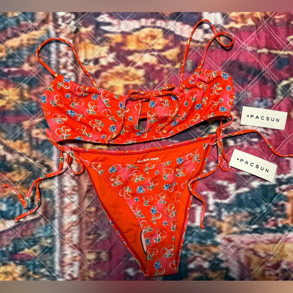 PacSun Vibrant Red Cherry Bikini